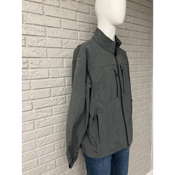 Free Country Men Gray Zip Front Softshell Jacket Size XXL (50-52) - Picture 7 of 16